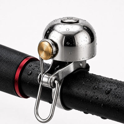 Wieport Fietsbel Vintage / Classic – Aluminium & RVS – Universele Montage 22-32 mm – Zilver