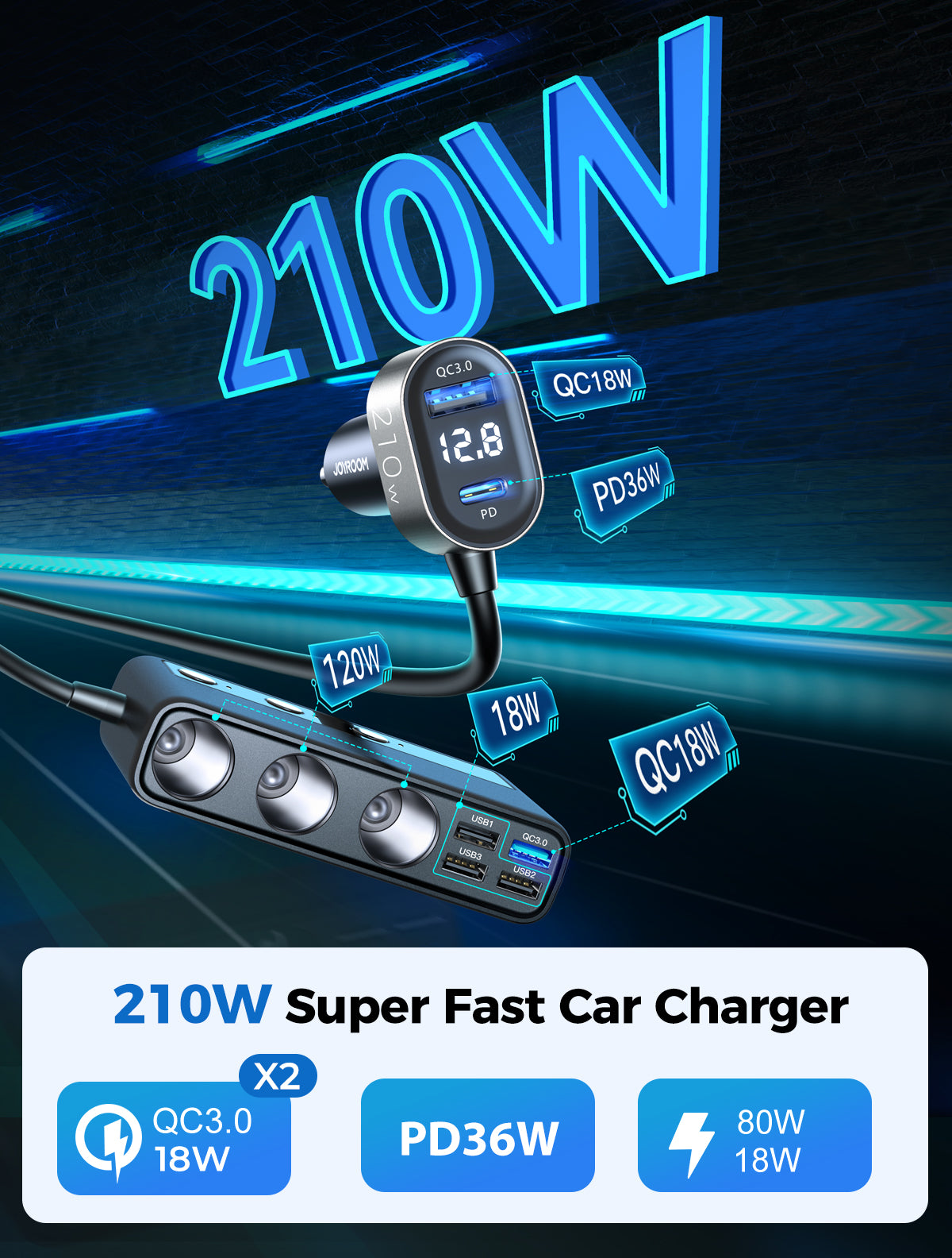 210W Car Charger