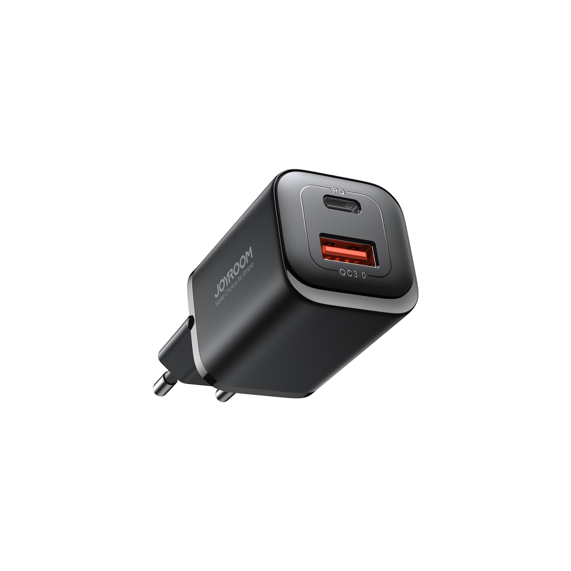 2-in-1 USB-C & USB-A 30W fast charger