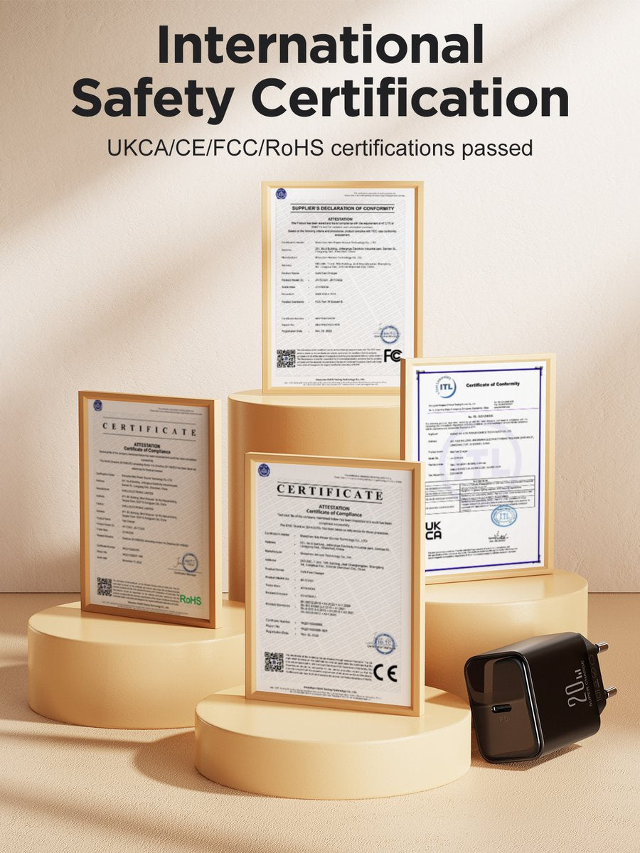 20W Oplader met 1 Meter USBC Kabel - Snelader