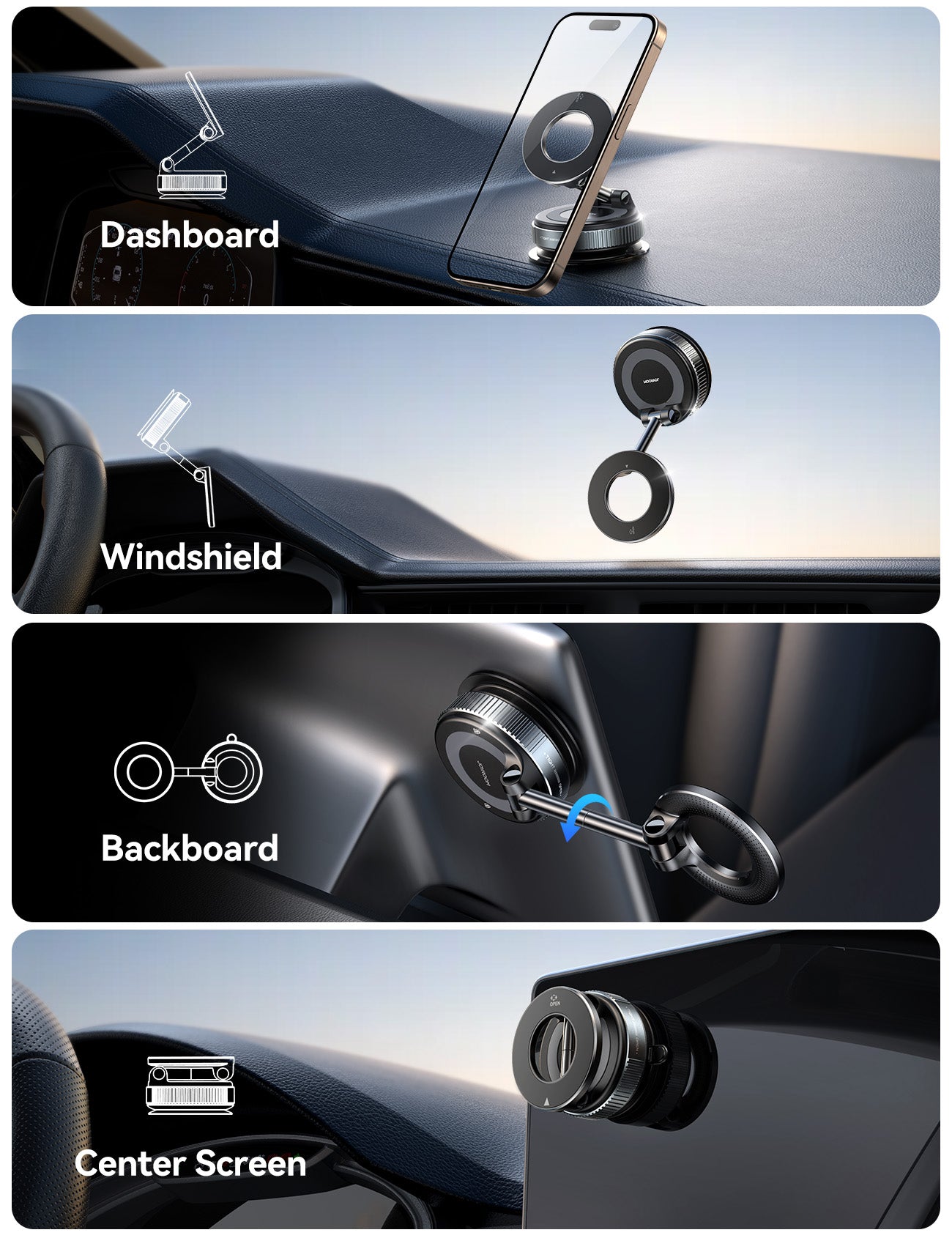 Dashboard & Windshield Phone Holder - Magsafe