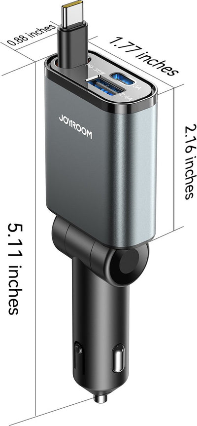 3in1 Car Charger 30W with UBC C Cable