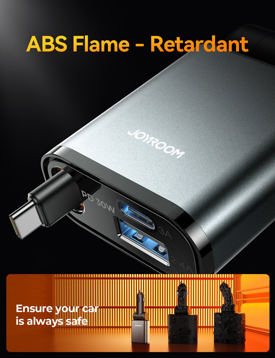 3in1 Car Charger 30W with UBC C Cable