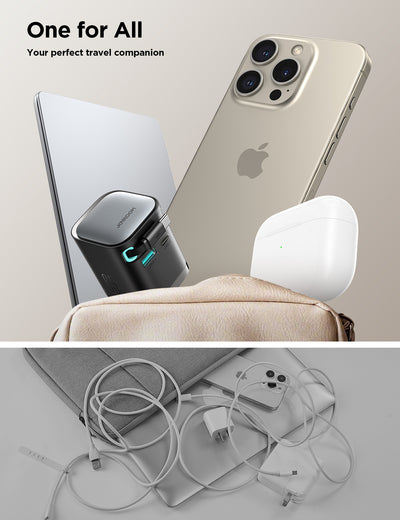 3in1 65W Fast Charger + With Retractable USB C Cable