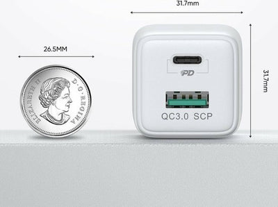 JOYROOM Mini USB C en USB A Adapter - 30W Snellader - Wit