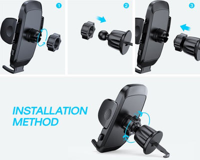 Joyroom - Telefoonhouder Auto Ventilatierooster - 360° Roterend - Zwart