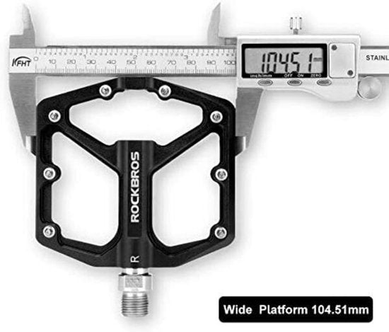 ROCKBROS Fietspedalen 9/16" - Aluminium Antislip, Ultralicht - Zwart
