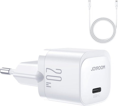 Joyroom 20W mini oplader met 1m Lightning kabel - Wit