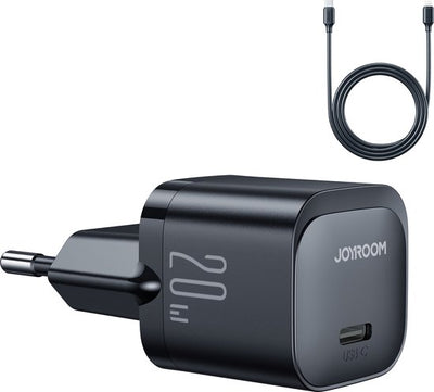 Joyroom USB C Oplader met 1 Meter Lightning Kabel - Zwart