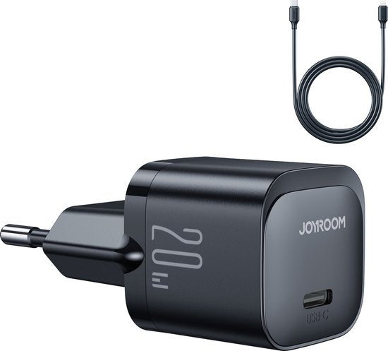 Joyroom USB C Oplader met 1 Meter Lightning Kabel - Zwart