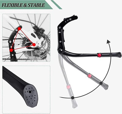 Rockbros Aluminum Bike Stand - Adjustable for 24-29 Inch Bicycles - Black