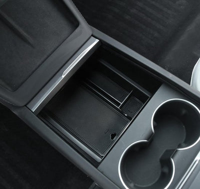 Wieport - Mittelkonsole Organizer mit rutschfestem Boden für Tesla Model 3 Highland (2024+)