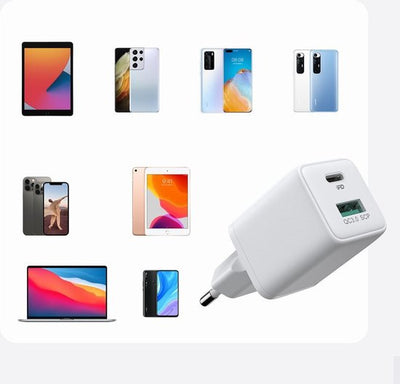 JOYROOM Mini USB C en USB A Adapter - 30W Snellader - Wit