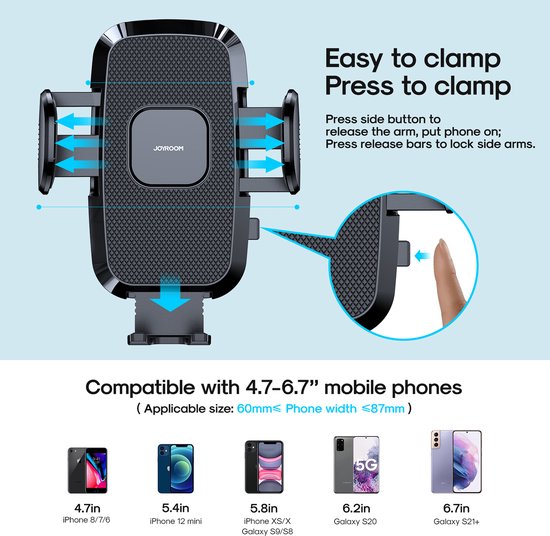 Joyroom - Telefoonhouder Auto Ventilatierooster - 360° Roterend - Zwart