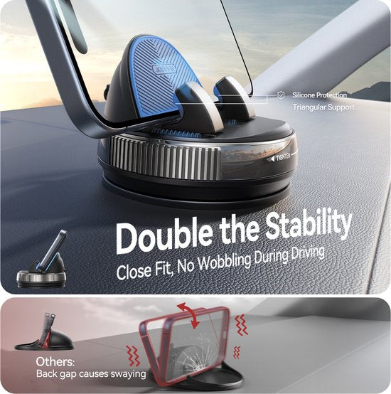 Joyroom Dashboard Telefonhalter - 360° drehbar, Schwarz - Für Auto, Wohnmobil, Schreibtisch