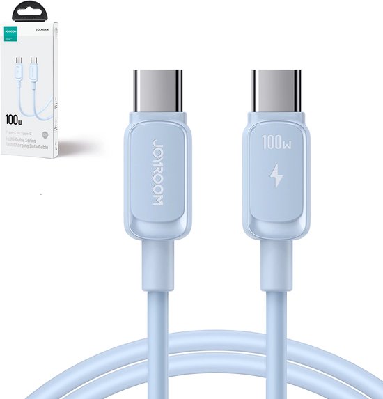 Joyroom S-CC100A14 - USB C naar USB C Kabel 100W - 1.2m - Blauw
