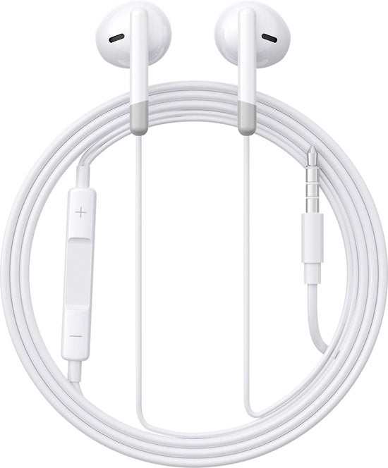 Joyroom In Ear Oordopjes met Microfoon - 3.5mm AudioJack - 120cm Kabel - Wit