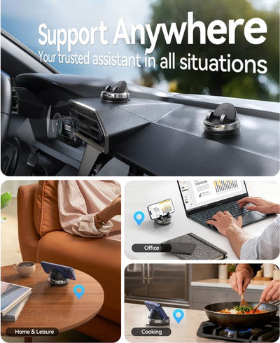 Joyroom Dashboard Telefonhalter - 360° drehbar, Schwarz - Für Auto, Wohnmobil, Schreibtisch