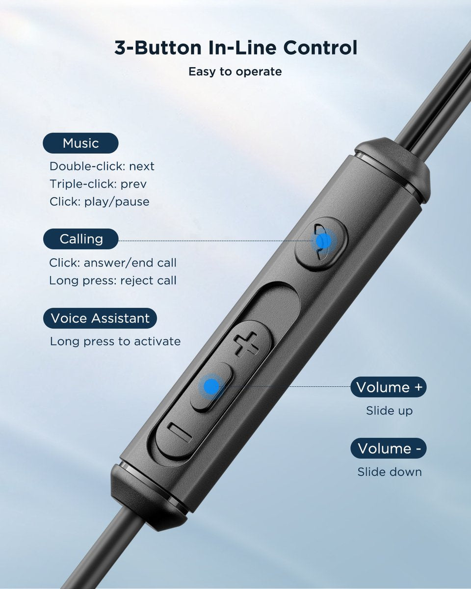 Wired USB C earphones with Built-in Mic