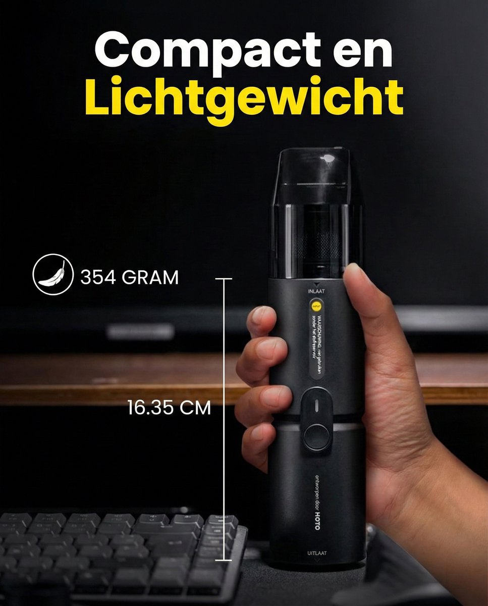 Pro Handheld vacuum cleaner with compressor