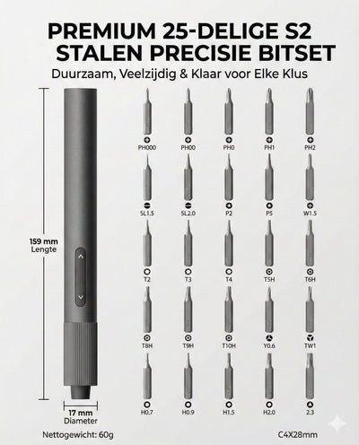Pro - Elektrische Schroevendraaier Set