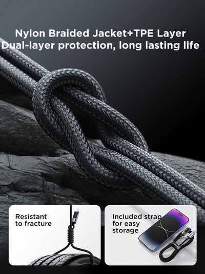 USB C naar USB C Kabel 100W met Display