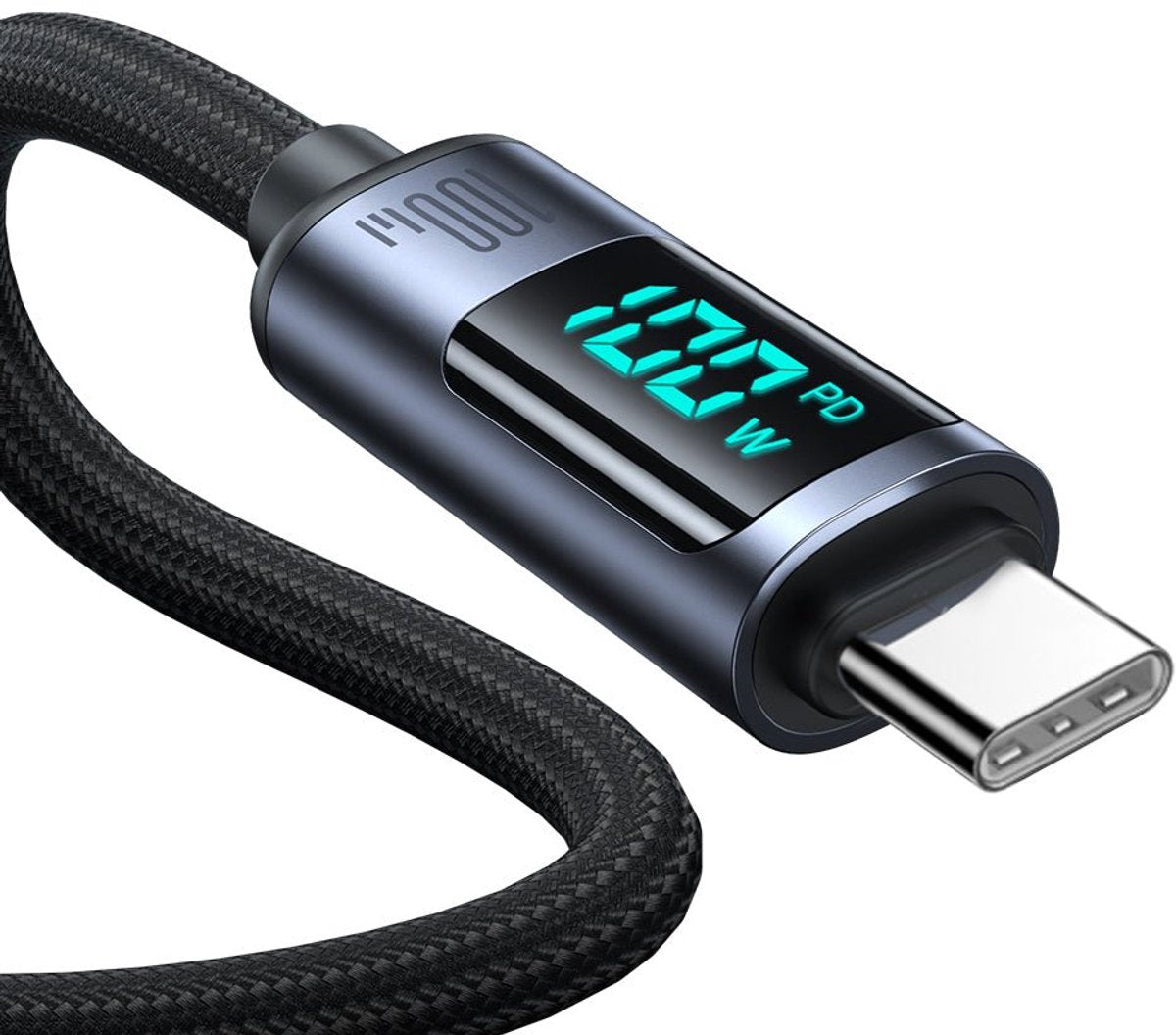 USB C naar USB C Kabel 100W met Display