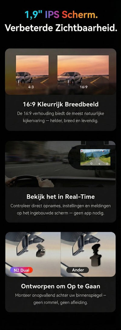 N2 Dual Dashcam - 2K
