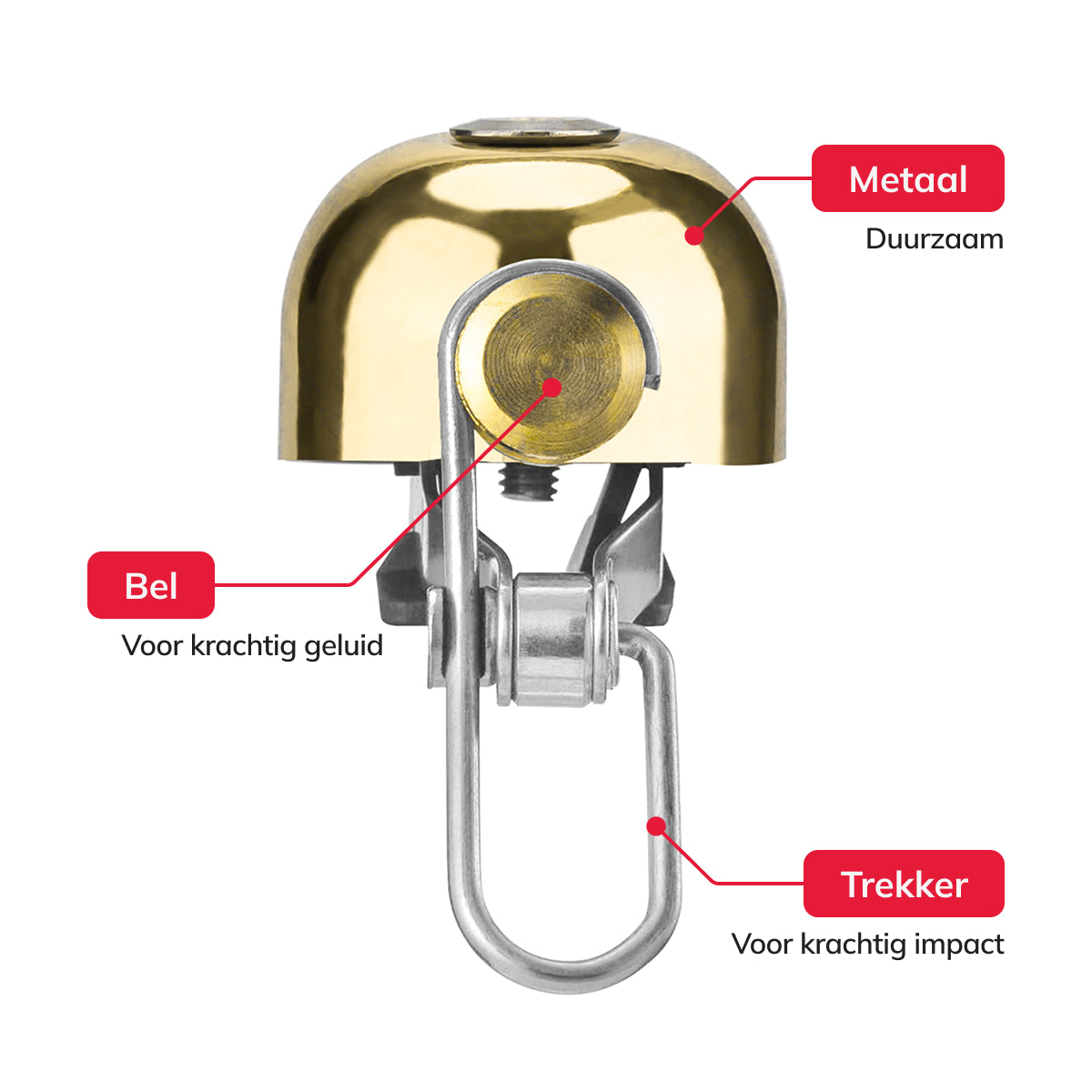 Classic fietsbel - Goud