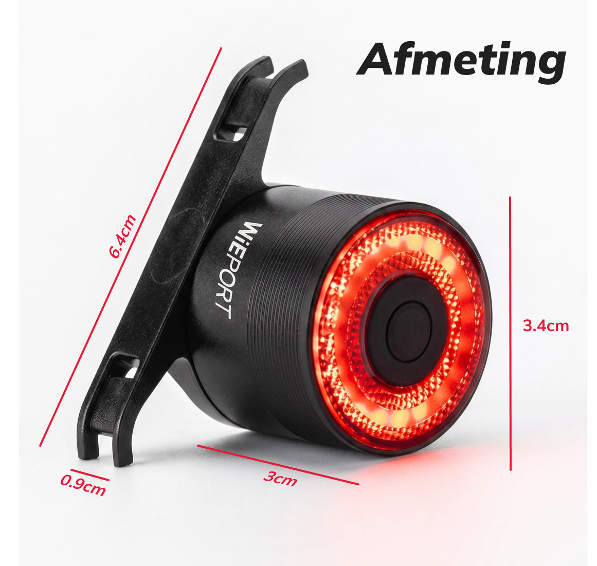 Smart Bike Tail Light with Brake Sensor - 90 lumen - Rechargeable - IPX5 Water Resistant