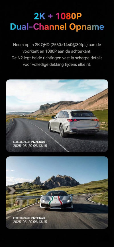N2 Dual Dashcam - 2K