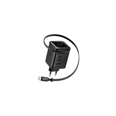 3-in-1 Snellader 100W met 70cm USB-C Kabel