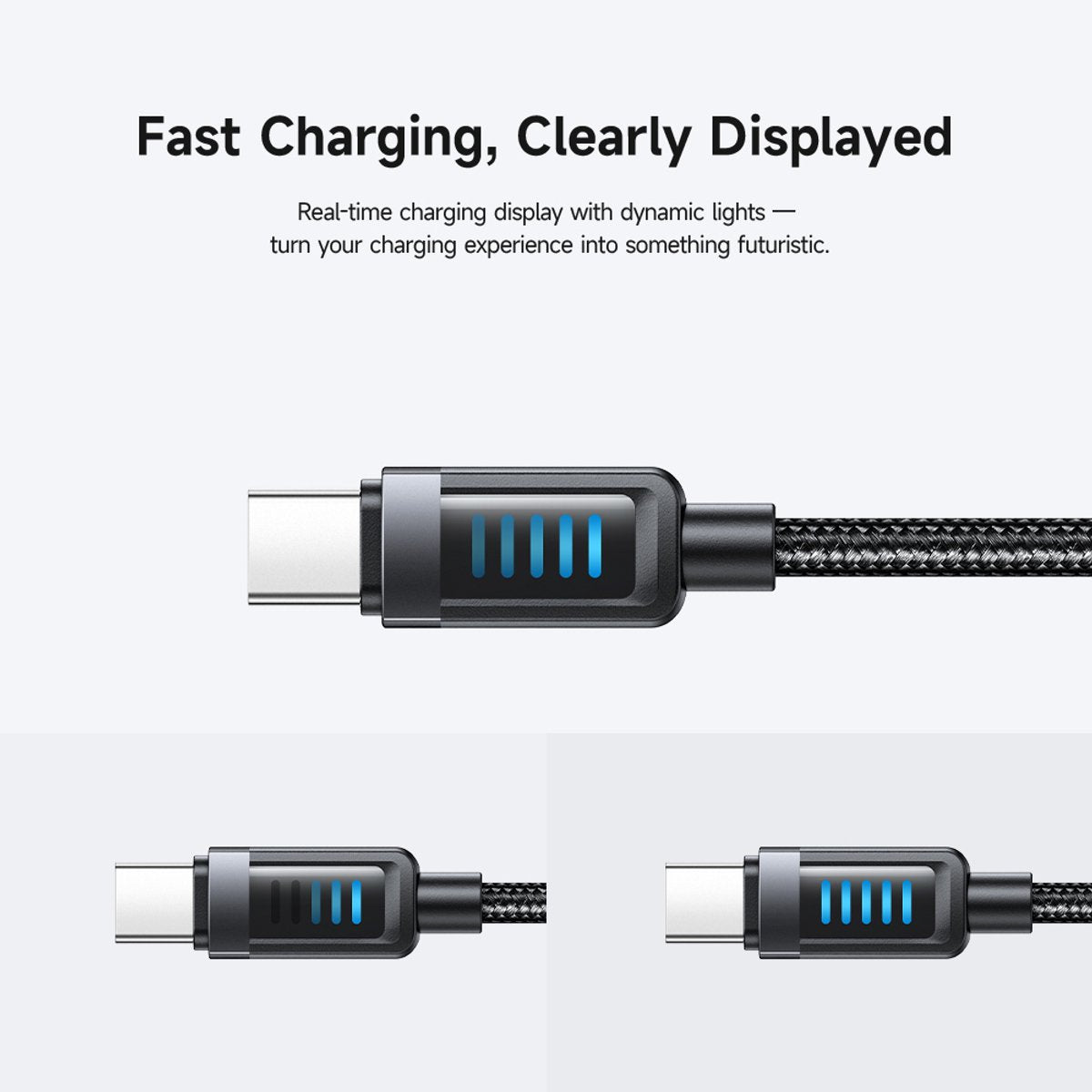 240W USB C naar USB C Kabel met Oplaadindicator - 1.2M