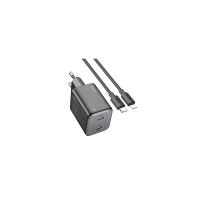 45W fast charger - 2-in-1 Charger with USB-C to lightning cable