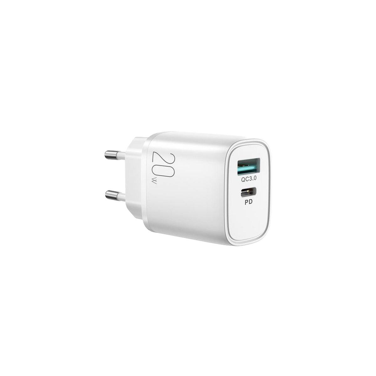 JOYROOM 20W Schnellladegerät mit USB-C und USB-A - Weiß