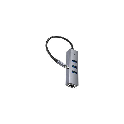 USB-C zu RJ45 Ethernet Hub - Mit 3x USB-Anschlüssen