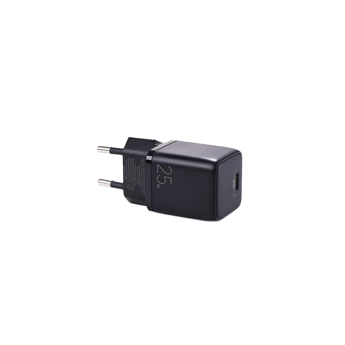 JOYROOM Mini USB C Adapter mit Type C Kabel - 25W Schnellladegerät - Schwarz