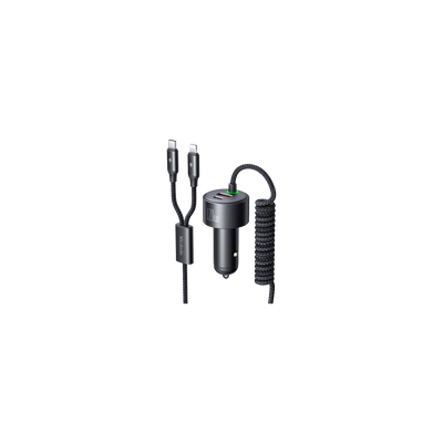 Car Charger 120W - USB C & Lightning cable